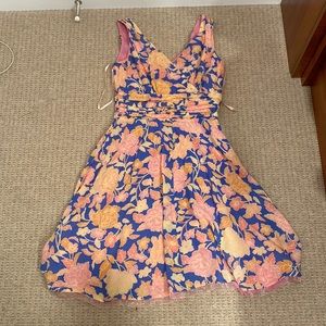 Philip DiCaprio floral dress pink with tulle petticoat